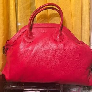 Beck red leather bag